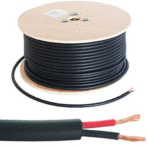100M Speaker Cable Reel Drum 100V Volt Line 1.15mm² Double Insulated PA System