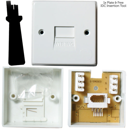BT Extension Telephone Wall Socket IDC Terminal Slave Secondary Outlet Plate Loops
