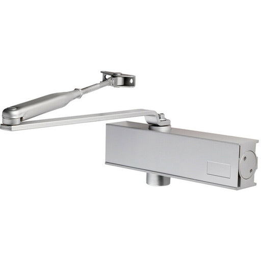 Medium Frequency Overhead Door Closer Variable Power Size 2 4 Silver Loops