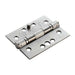 2x PAIR 102 x 76 x 3mm 13 Ball Bearing SECURITY Hinge Satin Stainless Steel Loops