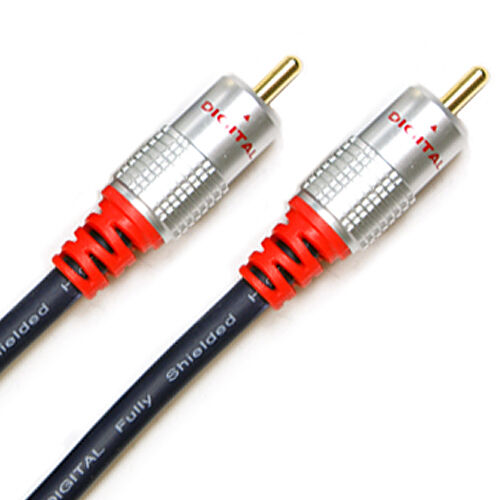 1m 1 RCA Male to Male Subwoofer Digital Coaxial Cable Lead Phono Audio Video Loops