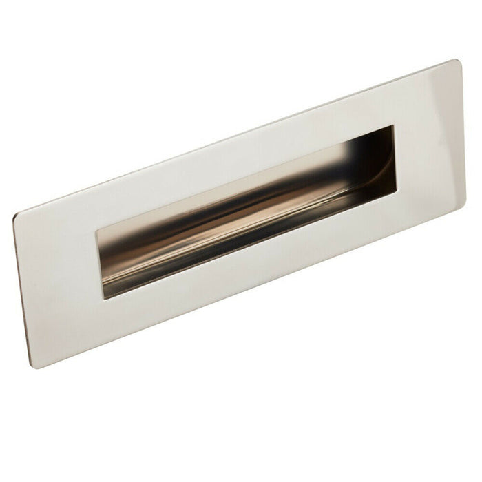 2x Recessed Sliding Door Flush Pull Handle 180 x 60mm Bright Stainless Steel Loops