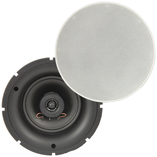Pair of 5.25" 8 OHM Low Profile Ceiling Speakers 2 Way Wall Mount Slim Line