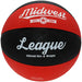 Size 6 Red & Black League Basketball Ball - High Grip Rubber Durable Outdoor