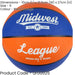 Size 5 Blue & Orange League Basketball Ball - High Grip Rubber Durable Outdoor