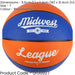 Size 7 Blue & Orange League Basketball Ball - High Grip Rubber Durable Outdoor