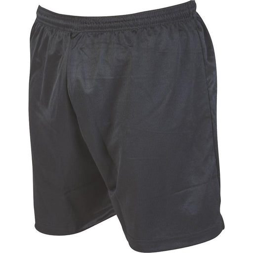 S - BLACK Adult Sports Micro Stripe Training Shorts Bottoms - Unisex Football