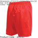 M - RED Adult Sports Micro Stripe Training Shorts Bottoms - Unisex Football