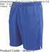 S - ROYAL BLUE Junior Soft Touch Elasticated Training Shorts Bottoms - Football