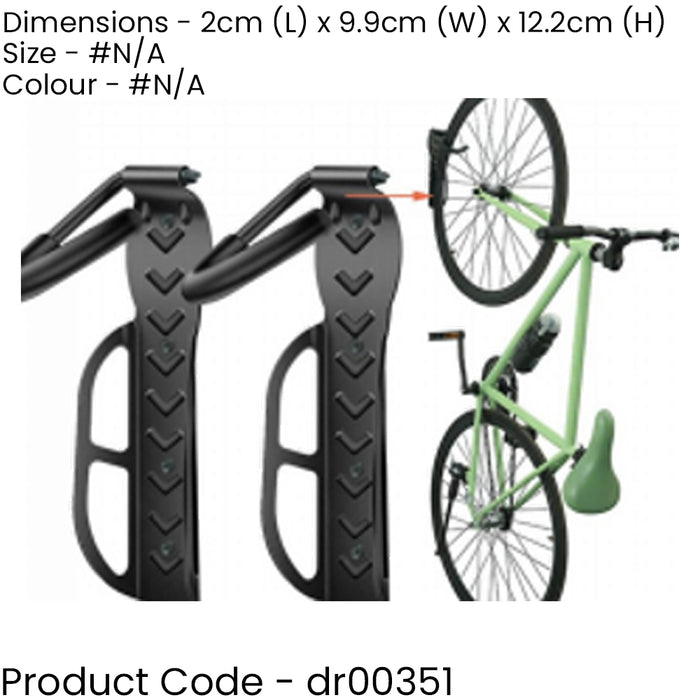 20kg Wall Mounted Bicycle Hanging Bracket - Garage Bike Hanger Storage Kit Set