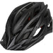 BLACK Adult PC Bicycle Helmet & Visor - Medium 56-62cm Cycling Head Protection 