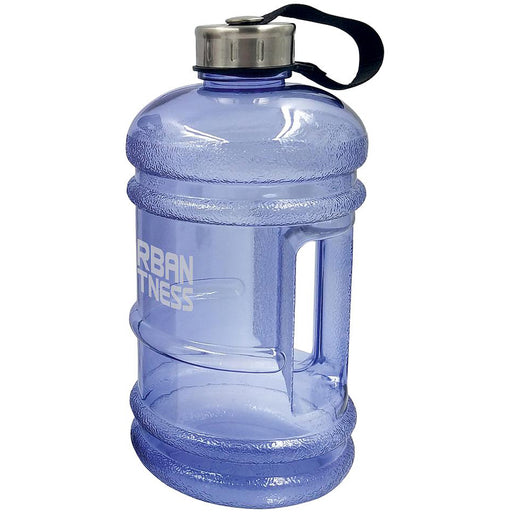 2.2L Large Water Bottle - Gym Keg Barrel - BLUE Screw Top & Sturdy Handle