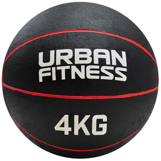 4KG 22.8cm Rubber Medicine Ball - At Home Weight Training Weighted Gym Ball