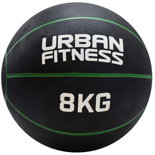 8KG 28.5cm Rubber Medicine Ball - At Home Weight Training Weighted Gym Ball