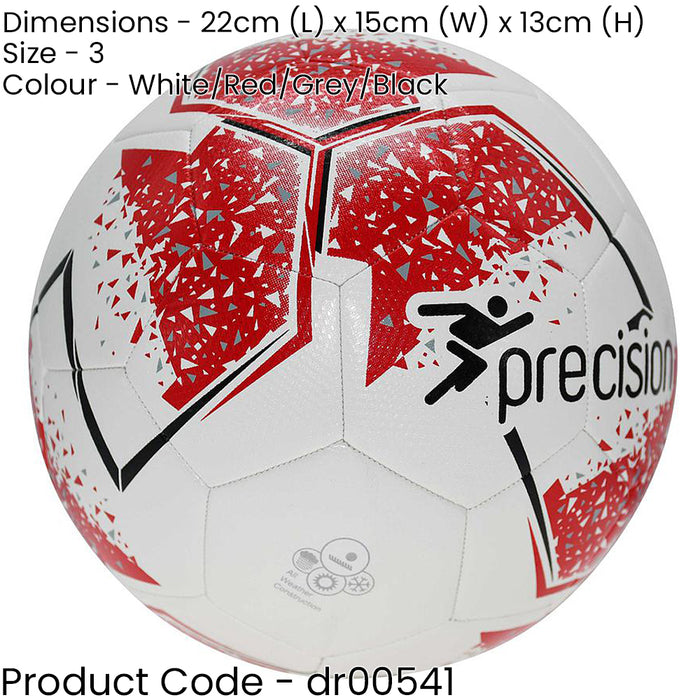 FIFA IMS Official Quality Match Football - Size 3 White/Red/Black 3.5mm Foam