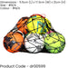 12 Ball Football Carry Sack Net - Draw String Nylon - Holds 12x Size 5 Balls