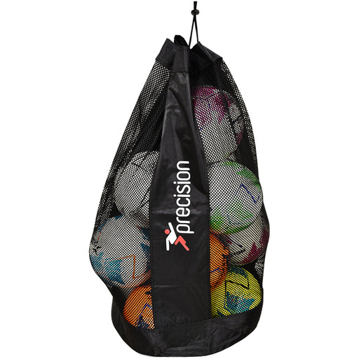 12 Ball Football Mesh Carry Sack Bag - Draw String Nylon - Holds 12x Size 5