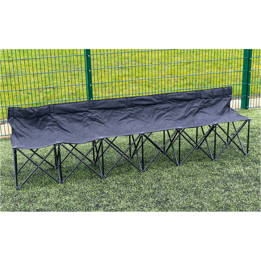 2.6m Portable 6 Seater Folding Bench -Football Sports Outdoor Spectator Seating 