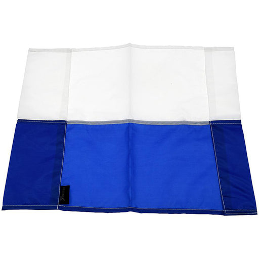 Single All Weather Football Corner Flag - ROYAL BLUE & WHITE - Outdoor Polyester