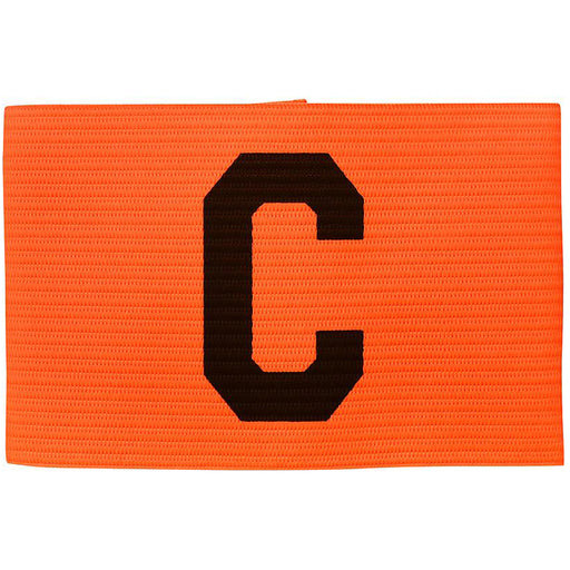 Junior Captains Armband - FLUO ORANGE - Football Rugby Sports Arm Bands Big C