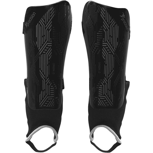 XS - Football Shin Pads & Ankle Guards BLACK/BLACK High Impact Slip On Leg Cover