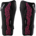 XS - Football Shin Pad Guards - BLACK/PINK - High Impact Wrap Around Leg Cover
