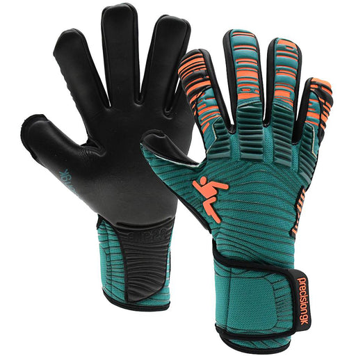 Size 9 Professional ADULT Goal Keeping Gloves - ELITE 2.0 Green & Orange Keeper