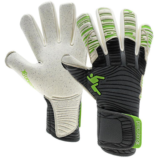 Size 9 Professional ADULT Goal Keeping Gloves - ELITE 2.0 Black & Quartz Keeper