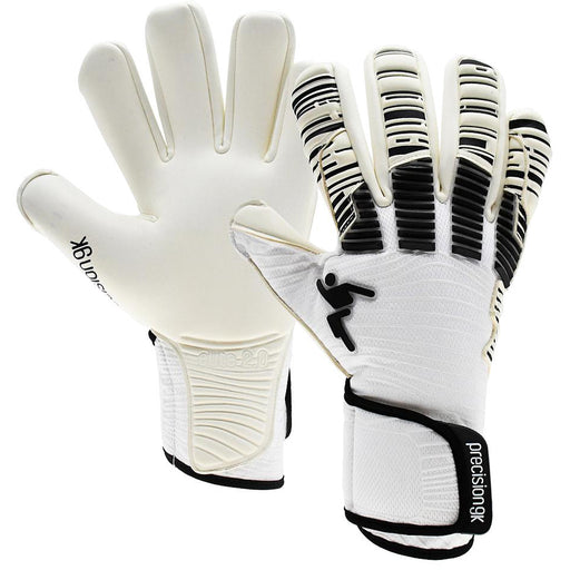Size 9 Professional ADULT Goal Keeping Gloves - ELITE 2.0 Black & White Keeper