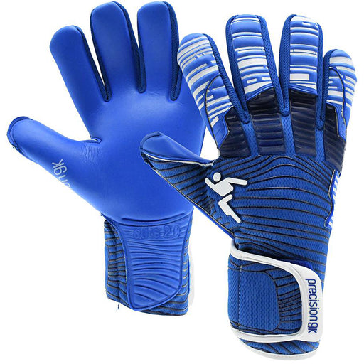 Size 4 Professional JUNIOR Goal Keeping Gloves - ELITE 2.0 Blue Keeper Glove