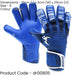 Size 6 Professional JUNIOR Goal Keeping Gloves - ELITE 2.0 Blue Keeper Glove