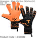 Size 8.5 Professional ADULT Goal Keeping Gloves - Fusion X Orange Keeper Glove