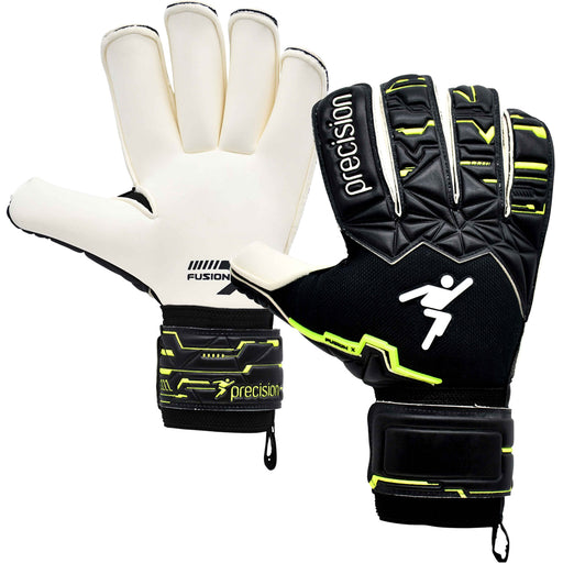 Size 7 Professional JUNIOR Goal Keeping Gloves Fusion X Black/White Keeper Glove