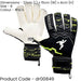 Size 8 Professional ADULT Goal Keeping Gloves Fusion X Black/White Keeper Glove