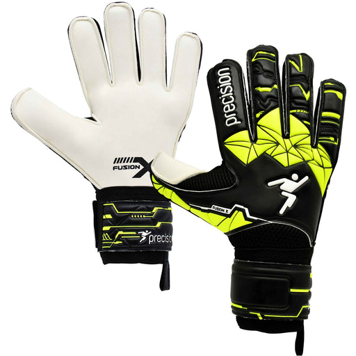 Size 2 Professional JUNIOR Goal Keeping Gloves Flat Cut BLACK/GREEN Keeper Glove