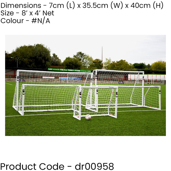 8 x 4 Feet Match Approved Football Goal Post Spare Net - All Weather Outdoor