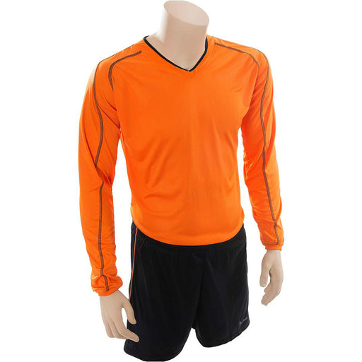 M JUNIOR Long Sleeve Marseille Shirt Short Set ORANGE/BLACK 26-28" Football Kit