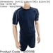 M ADULT Short Sleeve Training Shirt & Short Set - NAVY/WHITE PLAIN Football Kit