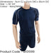 L ADULT Short Sleeve Training Shirt & Short Set - NAVY/WHITE PLAIN Football Kit