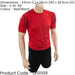 S ADULT Short Sleeve Training Shirt & Short Set - RED/BLACK PLAIN Football Kit