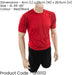 XL ADULT Short Sleeve Training Shirt & Short Set RED/BLACK PLAIN Football Kit