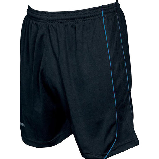 L ADULT Elastic Waist Football Gym Training Shorts - Plain BLACK/BLUE 38-40"