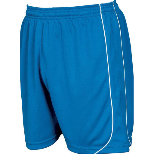 S ADULT Elastic Waist Football Gym Training Shorts - Plain BLUE/WHITE 30-32"