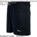 S JUNIOR Elastic Lightweight Football Gym Training Shorts - Plain BLACK 22-24"