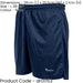 L ADULT Elastic Lightweight Football Gym Training Shorts - Plain NAVY 38-40"