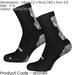 Size 3-5 JUNIOR Anti Slip Grip Sports Socks - BLACK - Football Gym Running