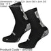 Size 6-8 ADULT Anti Slip Grip Sports Socks - BLACK - Football Gym Running
