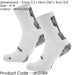 Size 6-8 ADULT Anti Slip Grip Sports Socks - WHITE - Football Gym Running