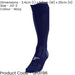 JUNIOR SIZE 12-2 Pro Football Socks - PLAIN NAVY - Ventilated Toe Protection