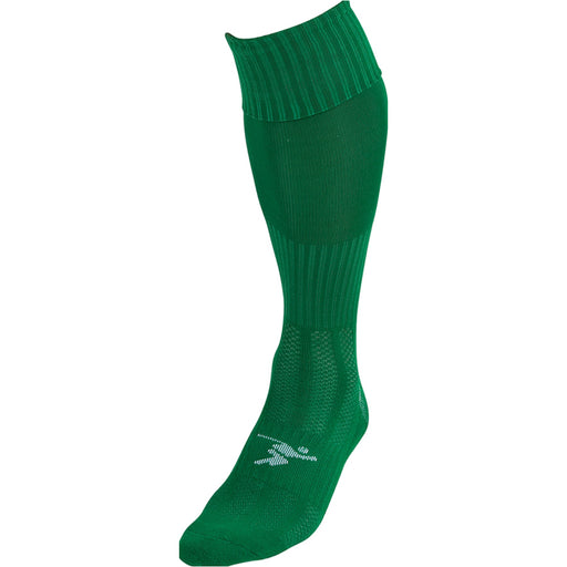 JUNIOR SIZE 8-11 Pro Football Socks - EMERALD GREEN - Ventilated Toe Protection